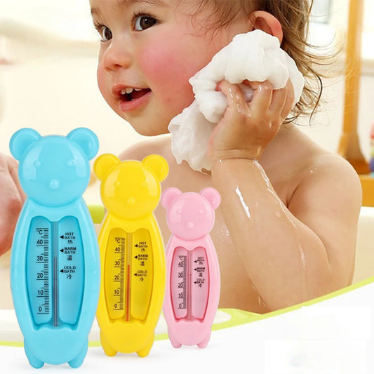 Cartoon Bear Floating Baby Water Thermometers Kids Bath Thermometers Toy Plastic Tub Water Sensor Thermometer Bathroom Tools