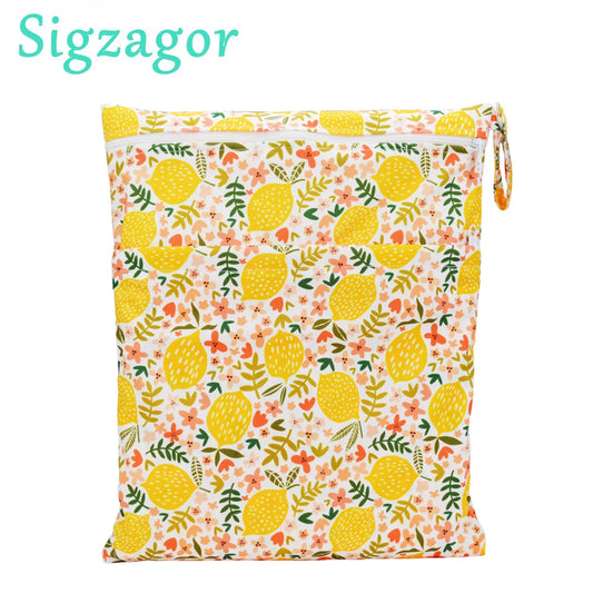 [Sigzagor]1 Wet Dry Bag With Two Zippered Baby Diaper Nappy Bag  Waterproof Swimmer Retail Wholesale 36cmx29cm 1000 Choices