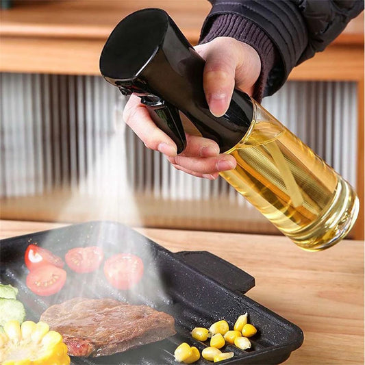 1PC 300ML Olive Oil Spray Bottle Kitchen, Soy Sauce Vinegar Seasoning Container Dispenser for Camping BBQ Roasting Cooking Salad