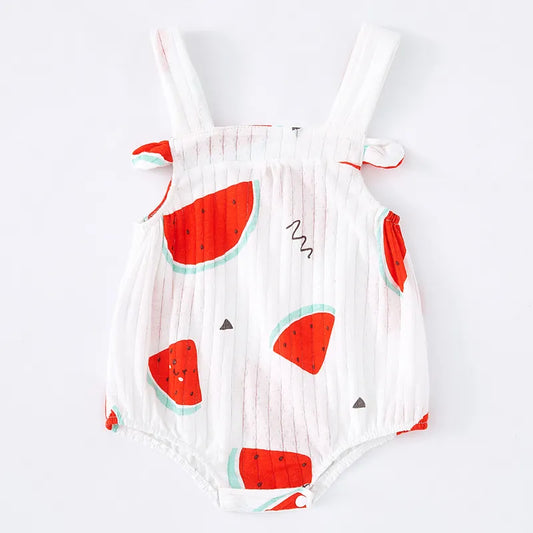 Newborn Baby Romper Straps Bodysuit Jumpsuit 100% Cotton Infant Climbing Outfit Summer Princess Costume Children Clothing A813